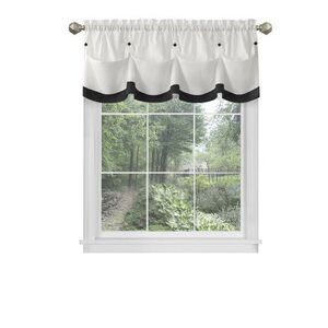 Achim 58 x 14 in. Lana Window Curtain Valance, Black